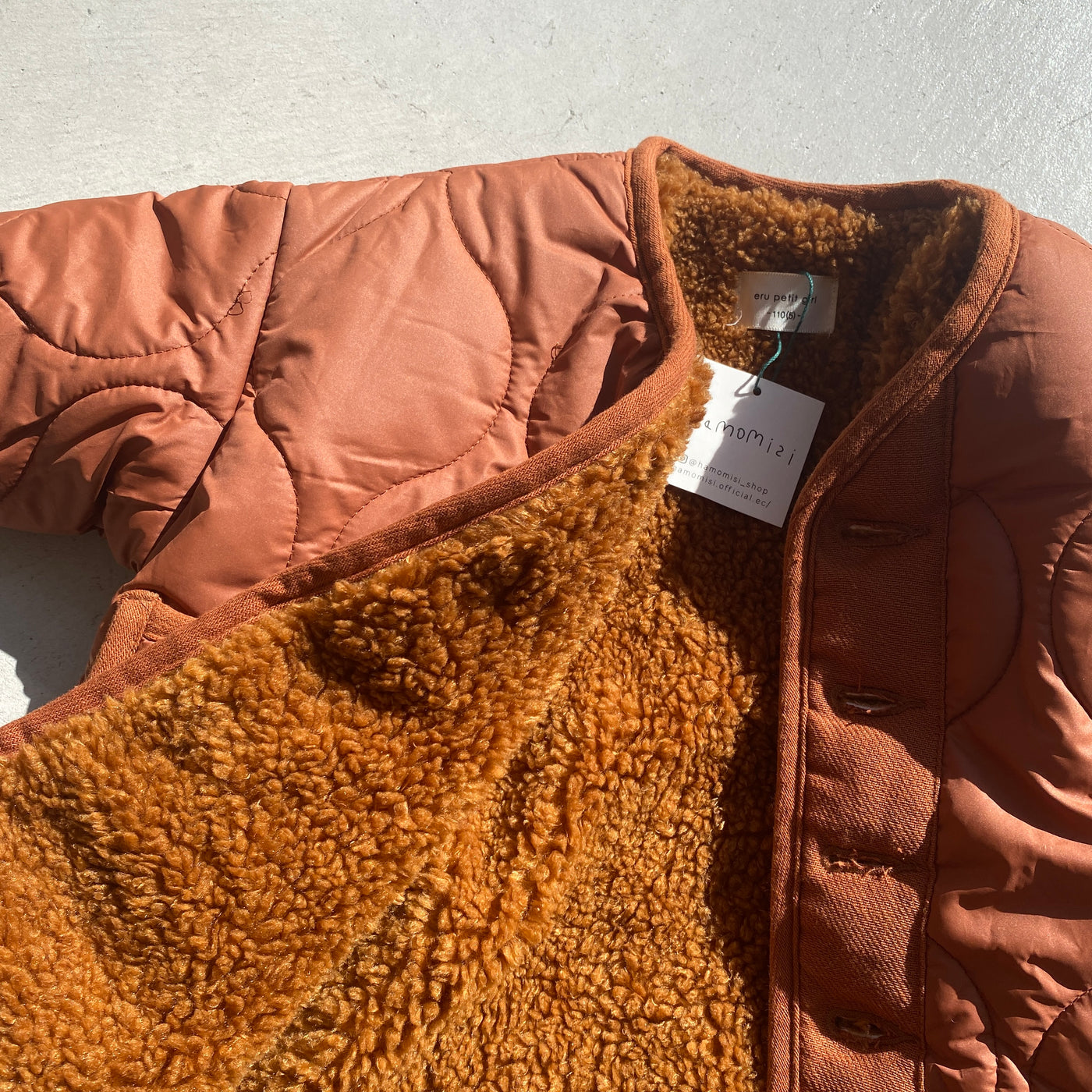 【hamomisi】Quilted bore jacket(110.120.140)