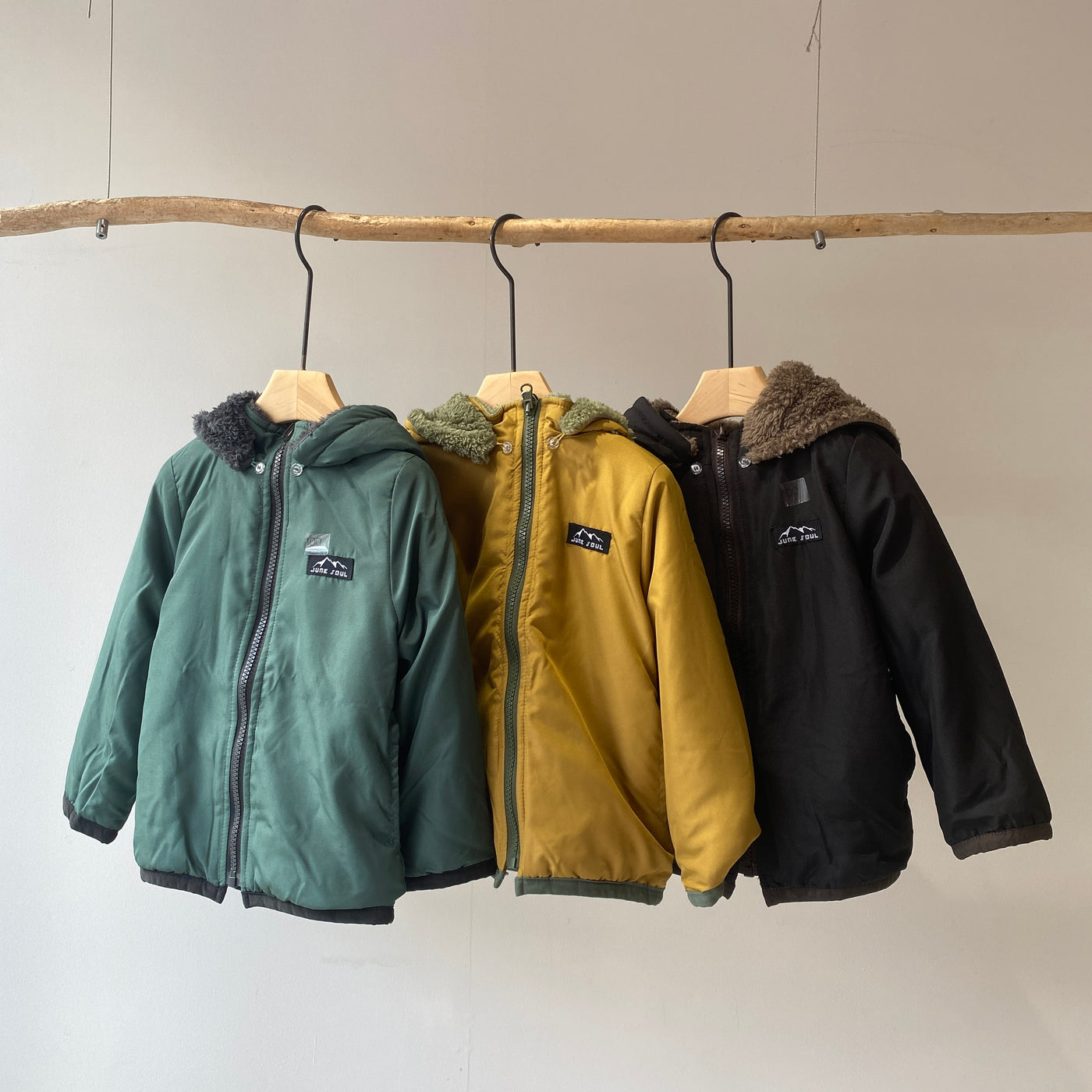 【hamomisi】Boa reversible jacket(100~130)