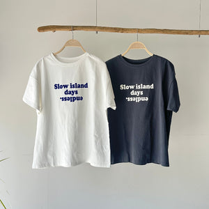 【ハモミシノオトナフク】flocked logo T-shirt