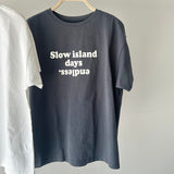 【ハモミシノオトナフク】flocked logo T-shirt