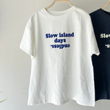 【ハモミシノオトナフク】flocked logo T-shirt