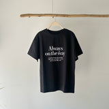 【ハモミシノオトナフク】[always] logo print T-shirt