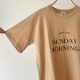 Lettering loose fit T-shirt [Hamomisi no Otonafuku]