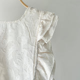 【ハモミシノオトナフク】Fringe Jacquard Frill Vest