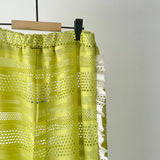 【ハモミシノオトナフク】Soft frill polka dot lace pants