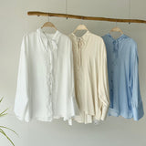【ハモミシノオトナフク】Polyester Rayon Hooded Shirt