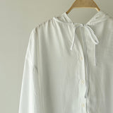 【ハモミシノオトナフク】Polyester Rayon Hooded Shirt