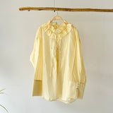 【ハモミシノオトナフク】Sheer Ruffle Shirt
