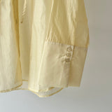 【ハモミシノオトナフク】Sheer Ruffle Shirt