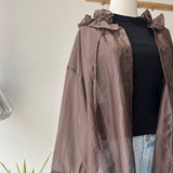 【ハモミシノオトナフク】Sheer Ruffle Shirt