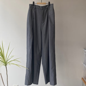 【ハモミシノオトナフク】Twill tuck wide pants