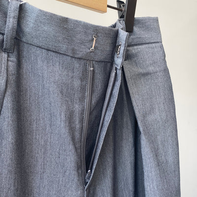 【ハモミシノオトナフク】Twill tuck wide pants