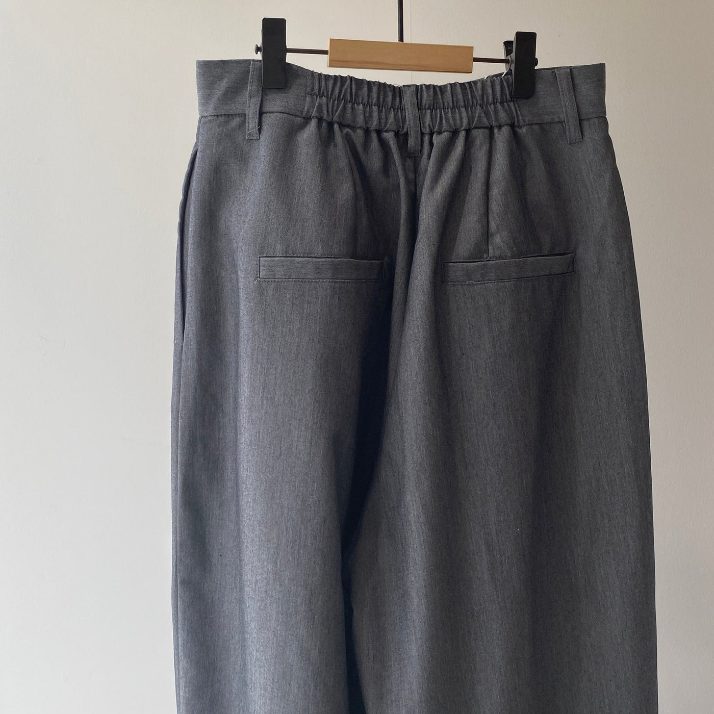 【ハモミシノオトナフク】Twill tuck wide pants