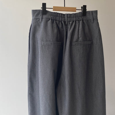 【ハモミシノオトナフク】Twill tuck wide pants