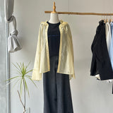 【ハモミシノオトナフク】Sheer Ruffle Shirt