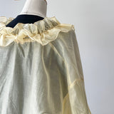 【ハモミシノオトナフク】Sheer Ruffle Shirt