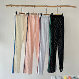 【ハモミシノオトナフク】Wavy side stripe lace pants