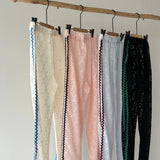 【ハモミシノオトナフク】Wavy side stripe lace pants