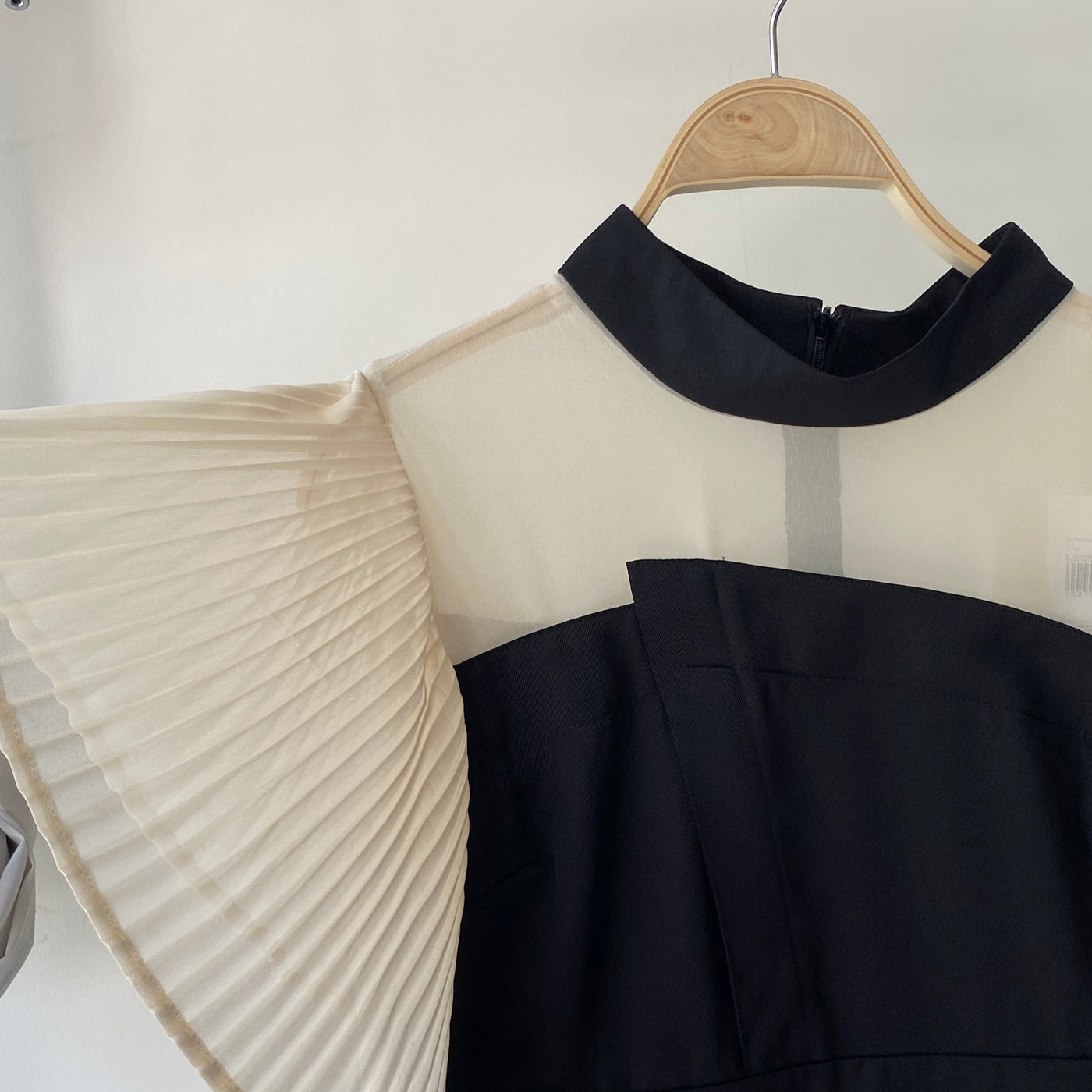 【ハモミシノオトナフク】Chiffon pleated ruffle OP