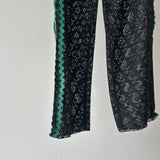【ハモミシノオトナフク】Wavy side stripe lace pants