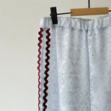 【ハモミシノオトナフク】Wavy side stripe lace pants