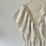 【ハモミシノオトナフク】Summer Tweed Ruffle All-in-One
