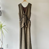 【ハモミシノオトナフク】Summer Tweed Ruffle All-in-One
