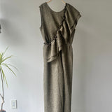 【ハモミシノオトナフク】Summer Tweed Ruffle All-in-One