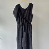 【ハモミシノオトナフク】Summer Tweed Ruffle All-in-One