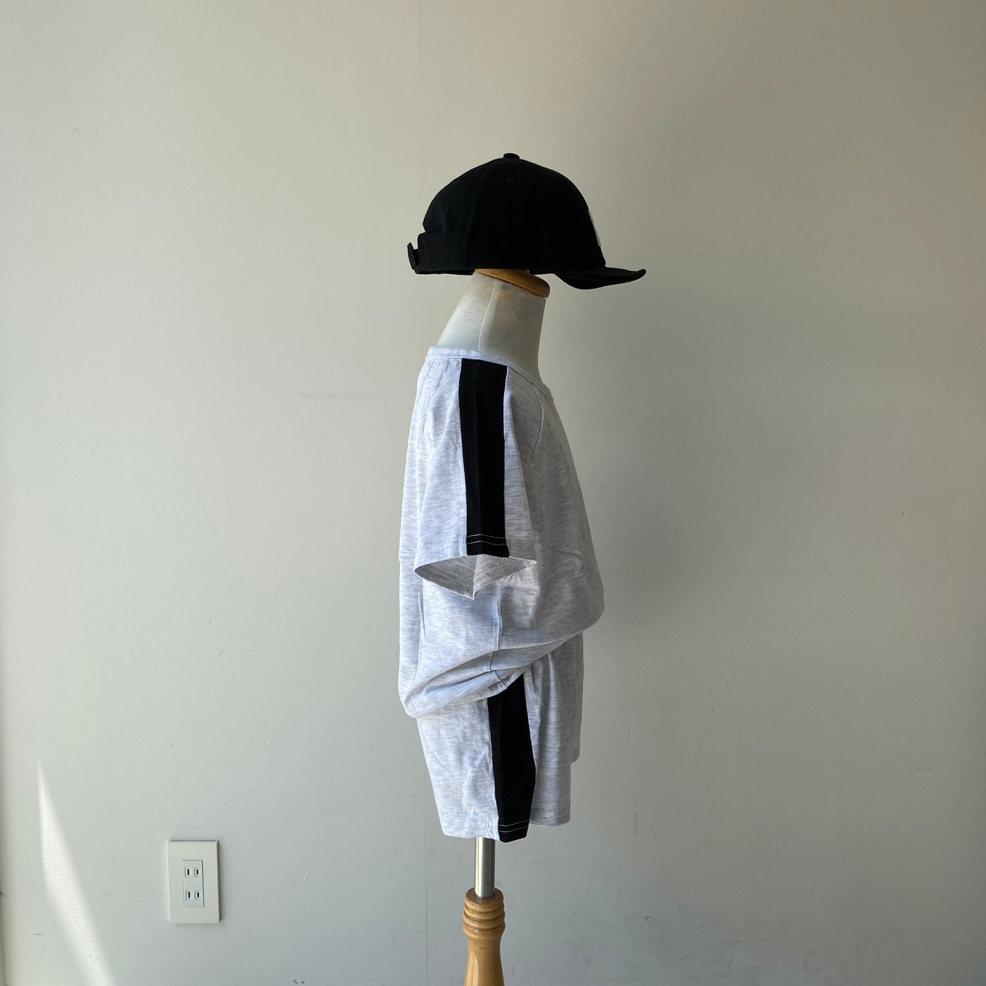 【hamomisi】Side line T-shirt(100~150)