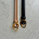 【ハモミシノオトナフク】Nuanced Metal Buckle Leather Belt