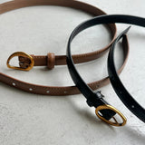 【ハモミシノオトナフク】Nuanced Metal Buckle Leather Belt