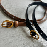 【ハモミシノオトナフク】Nuanced Metal Buckle Leather Belt