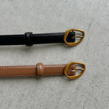 【ハモミシノオトナフク】Nuanced Metal Buckle Leather Belt