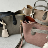 【ハモミシノオトナフク】Two-Tone 2-Way Tote Bag
