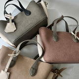 【ハモミシノオトナフク】Two-Tone 2-Way Tote Bag