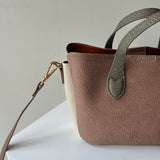 【ハモミシノオトナフク】Two-Tone 2-Way Tote Bag