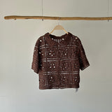 【ハモミシノオトナフク】Collared Open-Knit Cardigan