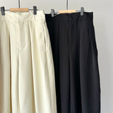 【ハモミシノオトナフク】Poly Twill Wide Tuck Pants