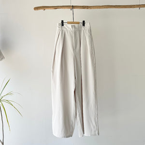 【ハモミシノオトナフク】Poly Twill Wide Tuck Pants