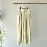 【ハモミシノオトナフク】Poly Twill Wide Tuck Pants