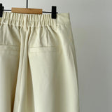 【ハモミシノオトナフク】Poly Twill Wide Tuck Pants