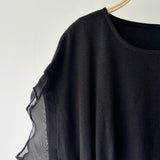【ハモミシノオトナフク】Rib Knit & Organza Drawstring