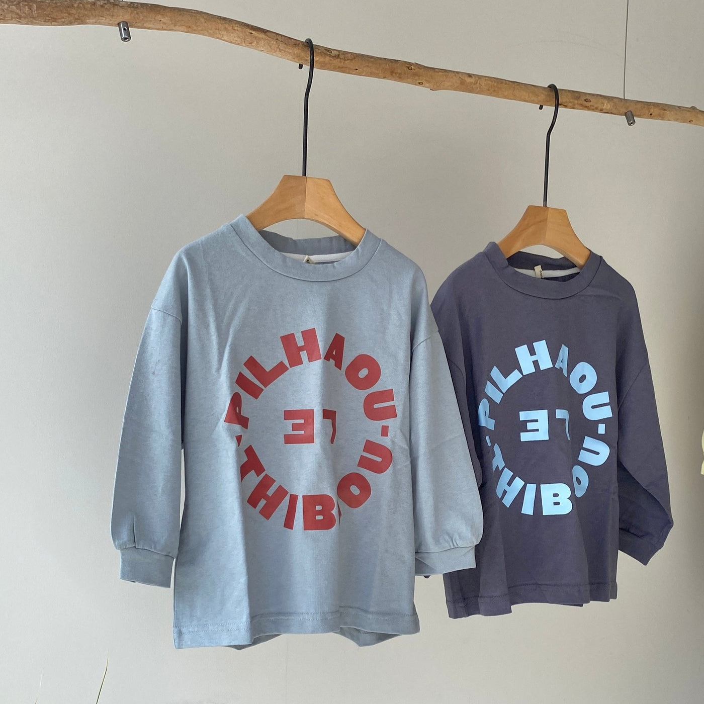 【hamomisi】Pronted sweatshirt(90.110.120)