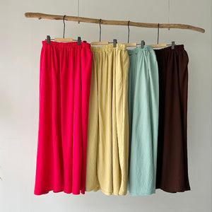【ハモミシノオトナフク】Cooling Gathered Flare Maxi Skirt