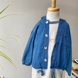 【hamomisi】Denim hooded jacket(80.90)