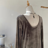 【ハモミシノオトナフク】Velour back open OP