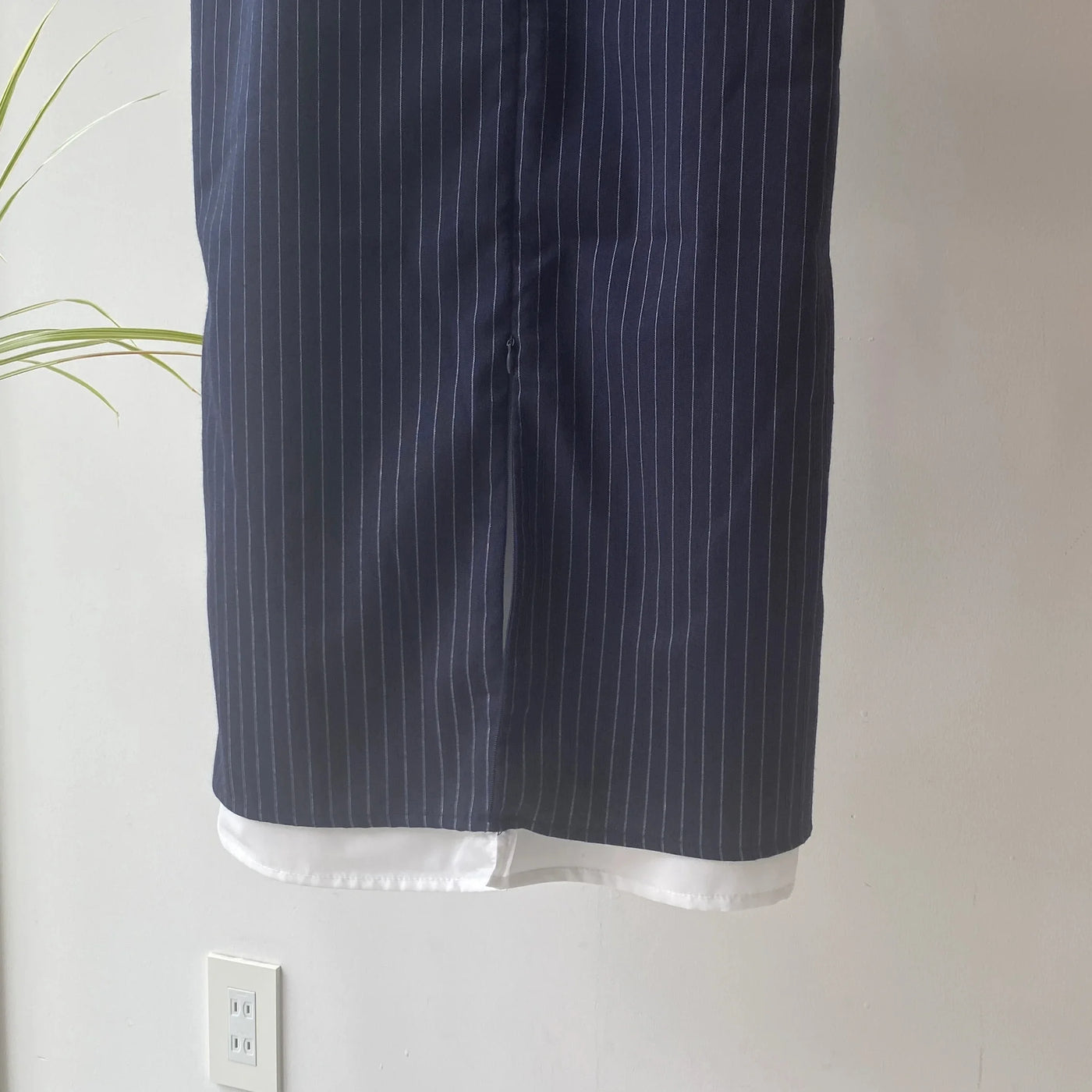 【ハモミシノオトナフク】Striped straight skirt