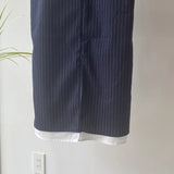 【ハモミシノオトナフク】Striped straight skirt