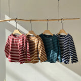 【hamomisi】Border long T- shirt (90~150)